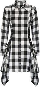 img 1 attached to 👗 Stylish Buttoned Shirtdress for Women: Sleeve Collared Fashion in Women's Clothing