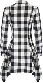 img 2 attached to 👗 Stylish Buttoned Shirtdress for Women: Sleeve Collared Fashion in Women's Clothing