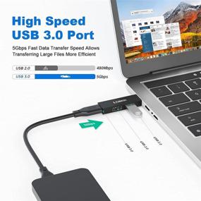 img 2 attached to 🔌 LOBKIN USB C Hub for MacBook Pro/Air - USB C to USB A Adapter with 3 USB Ports - Multiport Dongle for Mac Accessories