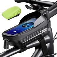 🐋 waterproof bike frame bag with whale fall design - bicycle phone holder with gps compatible - hard eva navi pressure-resistant handlebar bag - tpu touch-screen with sun-visor and rain cover logo