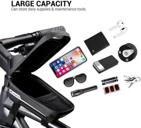 img 1 attached to 🐋 Waterproof Bike Frame Bag with Whale Fall Design - Bicycle Phone Holder with GPS Compatible - Hard Eva Navi Pressure-Resistant Handlebar Bag - TPU Touch-Screen with Sun-Visor and Rain Cover