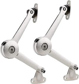 img 4 attached to 🔐 RUYUFE Lid Support Hinge with Soft Close for Toy Box, Cabinets, and Kitchen Support - 40lb Capacity (2pcs)