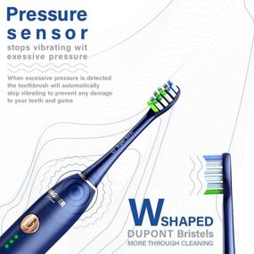 img 3 attached to 🪥 Wagner & Stern WHITEN+ Edition: The Ultimate Smart Electric Toothbrush with Pressure Sensor, 5 Brushing Modes, and 3 Intensity Levels. Enhance Your Oral Care with 8 Dupont Bristles and Enjoy the Convenience of a Premium Travel Case.