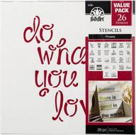 🎨 folkart die cut paper stencils for crafting eloquent phrases - 26-pack logo