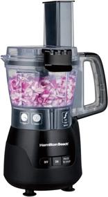 img 4 attached to 🍴 Hamilton Beach 4-Cup Mini Food Processor & Vegetable Chopper, High-Powered 250 Watts, for Effortless Slicing, Shredding, and Pureeing, Sleek Black (70510)