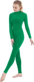 img 1 attached to SUPRNOWA Unisex Turtleneck Spandex Unitard