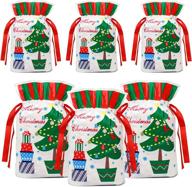 christmas bags medium tairun santa bag plastic set with drawstring ribbons 10 logo