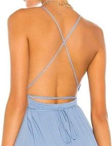 img 2 attached to Aigeman Backless Crossover Cocktail Dress for Women – Stylish Women's Clothing