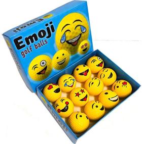 img 3 attached to 🏌️ High-Visibility Distance Golf Ball Set of 12 - Yellow Emoji Professional Quality for Course Play, Practice, Gifts, and More" (One Dozen)