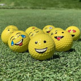 img 2 attached to 🏌️ High-Visibility Distance Golf Ball Set of 12 - Yellow Emoji Professional Quality for Course Play, Practice, Gifts, and More" (One Dozen)