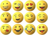 🏌️ high-visibility distance golf ball set of 12 - yellow emoji professional quality for course play, practice, gifts, and more" (one dozen) логотип