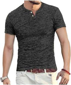 img 4 attached to 👕 ZIWOCH рубашка Henley с длинными рукавами: Премиальный спортивный наряд для мужчин