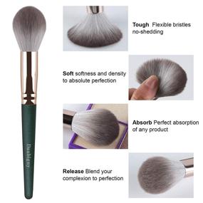 img 1 attached to 💚 Complete Green Premium Synthetic Makeup Brush Set, Daubigny 16Pcs Professional Brushes for Foundation, Powder, Concealers, Eye shadows, and Blush - Ideal for Perfect Makeup