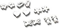 🦋 stunning collection: 6 pairs of stainless steel multi-style stud earrings - butterfly, flower, heart, girl, love shape logo