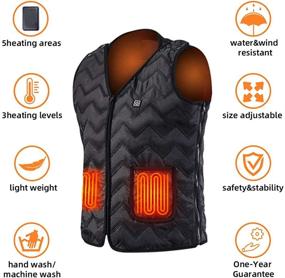 img 3 attached to Stay Warm and Cozy: Adjustable Size Electric Heated Vest with USB Charging - Ultimate Body Warmer Jacket