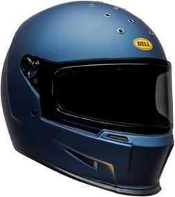 img 2 attached to 🔵 Bell Eliminator Helmet: Sleek Vanish Matte Blue/Yellow for an Ultimate Street Motorcycle Experience - Medium/Large Size