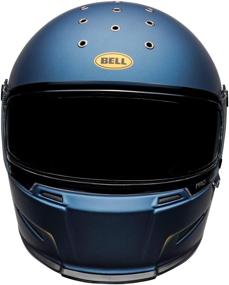 img 1 attached to 🔵 Bell Eliminator Helmet: Sleek Vanish Matte Blue/Yellow for an Ultimate Street Motorcycle Experience - Medium/Large Size