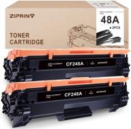 🖨️ ziprint compatible toner cartridge replacement for hp 48a cf248a - for hp laserjet pro m15, m16, m31w, pro mfp m28, m29 printer (black, 2-pack) logo