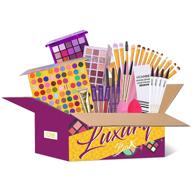 ucanbe make up box: ultimate professional makeup gift set for women - complete kit with eyeshadow palette, brushes, liquid eyeliner, lipstick, liner, brow pencil, mascara, primer & sponge logo