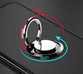 img 2 attached to SFDO Phone Ring Holder Finger 360 Rotation Metal Ring Grip for Magnetic Car Mount - Red