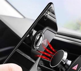 img 3 attached to SFDO Phone Ring Holder Finger 360 Rotation Metal Ring Grip for Magnetic Car Mount - Red