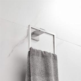 img 1 attached to 🔒 SUS304 Stainless Steel Hand Towel Ring Holder with Brushed Nickel Finish - Modern Style Wall Mounted Towel Rack for Bathroom Accessories