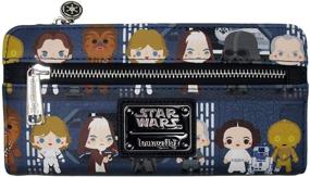 img 3 attached to Star Wars Death Star Chibi Characters Loungefly Faux Leather Printed Wallet