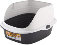 🐾 arm & hammer rimmed wave cat litter pan: large size and effective odor control logo