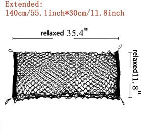 img 3 attached to Регулируемая задняя грузовая сетка с набором крючков - идеально подходит для пикапов, джипов внедорожников, прицепов, фургонов и многих других - совместима с задними кузовами пикапов - безопасное и удобное хранение (тип B)