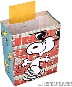 img 1 attached to 🎁 Hallmark 13" Large Snoopy and Woodstock Gift Bag with Tissue Paper - Perfect for Christmas, Holidays, Birthdays, and More!