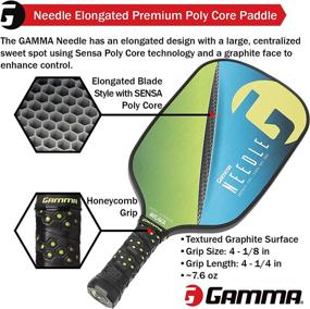 img 3 attached to Gamma Poly Core Pickleball Paddle: Indoor & Outdoor Pickle Ball Paddles - Textured Graphite/Composite Surface, Honeycomb Cushion Grip - USAPA Approved Racquet for Adults & Kids