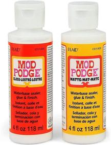 img 3 attached to 🎨 Enhance Your Crafting Projects with Mod Podge Decoupage Starter Kit: Gloss and Matte Medium, Pixiss Foam Brushes, Waterproof for Puzzles, Wood, and More!