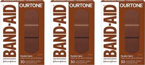 img 4 attached to Band-Aid Brand Ourtone Adhesive Bandages - Flexible Protection & Care of Minor Cuts & Scrapes - Quilt-Aid Pad for Painful Wounds - BR55 - Assorted Sizes - 30 ct - Pack of 3