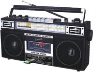 🎶 enhanced supersonic sc-3201bt-bk retro 4-band bluetooth radio and cassette player in black - improved seo logo