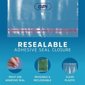 img 2 attached to GPI Resealable Suffocation Packaging Clothing: 👕 The Ideal Solution for Safe and Convenient Storage