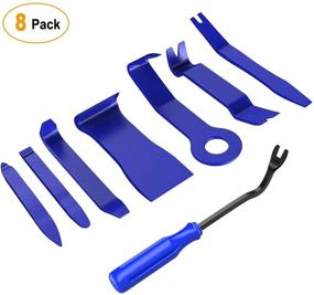 img 4 attached to GOOACC 8PCS Automotive Trim Removal Tool Kit, Non-Scratch Pry Tools for Car Audio, Dash, Door, Window, and Molding Fastener Removal - Blue