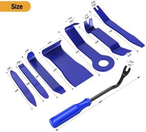 img 3 attached to GOOACC 8PCS Automotive Trim Removal Tool Kit, Non-Scratch Pry Tools for Car Audio, Dash, Door, Window, and Molding Fastener Removal - Blue