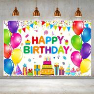 🎉 vibrant birthday party decorations: colorful banner, yard sign, & backdrop - perfect supplies for boys, girls, and kids' indoor/outdoor parties! логотип