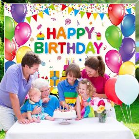 img 1 attached to 🎉 Vibrant Birthday Party Decorations: Colorful Banner, Yard Sign, & Backdrop - Perfect Supplies for Boys, Girls, and Kids' Indoor/Outdoor Parties!