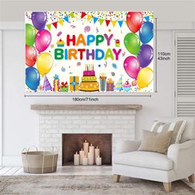 img 3 attached to 🎉 Vibrant Birthday Party Decorations: Colorful Banner, Yard Sign, & Backdrop - Perfect Supplies for Boys, Girls, and Kids' Indoor/Outdoor Parties!