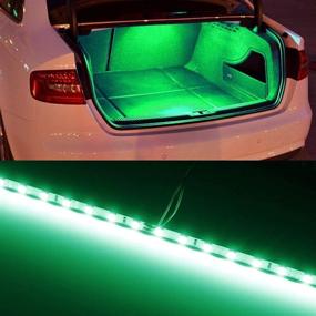 img 3 attached to IJDMTOY (1) 18-SMD-5050 LED Strip Light Compatible With Car Trunk Cargo Area Or Interior Illumination Lights & Lighting Accessories