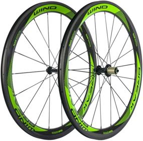 img 4 attached to 🚴 Optimized for SEO: SunRise 50mm Depth Carbon Fiber Road Wheelset R13 Hub Clincher Wheels with Decal, Ideal Bicycle Rims