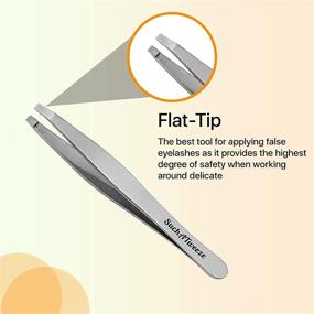 img 3 attached to 🔧 SuchATweeze Slant Tweezers - High-Quality Stainless Steel with Protected Tip - Precision Plucker for Men and Women - Ideal for Ingrown and Facial Hairs - 5.12” x 1.97” x 0.59“ (Set of 4)