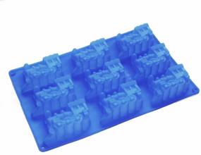 img 1 attached to 🚂 X-Haibei Choo Choo Train 9-Locomotive Silicone Soap Mold Cake Ice Cube Fimo Mould 3.2x2x1.2 inch 3oz per Cell