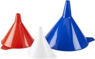 🚗 karzone all purpose automotive funnels - red, white, blue - convenient solution for oil, gas, lubricants and fluids logo