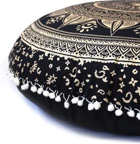 img 3 attached to CRAFT KALA Mandala Handblock Cushion Bedding