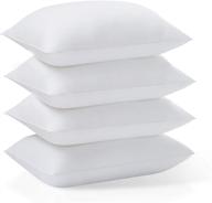🛏️ acanva soft rest cushion stuffer for sleeping - king size bed pillow, 20"x36", white (4 pack) logo