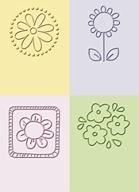 🌼 flowers embossing folder set - cuttlebug, 2" x 2.75", 4 folders logo