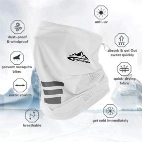 img 3 attached to 🧣 Unisex Windproof Neck Gaiter Bandana Shield Face Scarf for Men &amp; Women - Multifunctional Mask