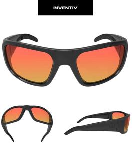 img 1 attached to 🕶️ Inventiv Sport Wireless Bluetooth Sunglasses with Open Ear Headphones, Music and Hands-Free Calling, for Men and Women, Polarized Lenses - Black Frame with Red Tint